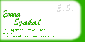 emma szakal business card