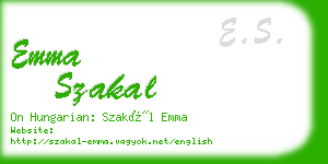 emma szakal business card